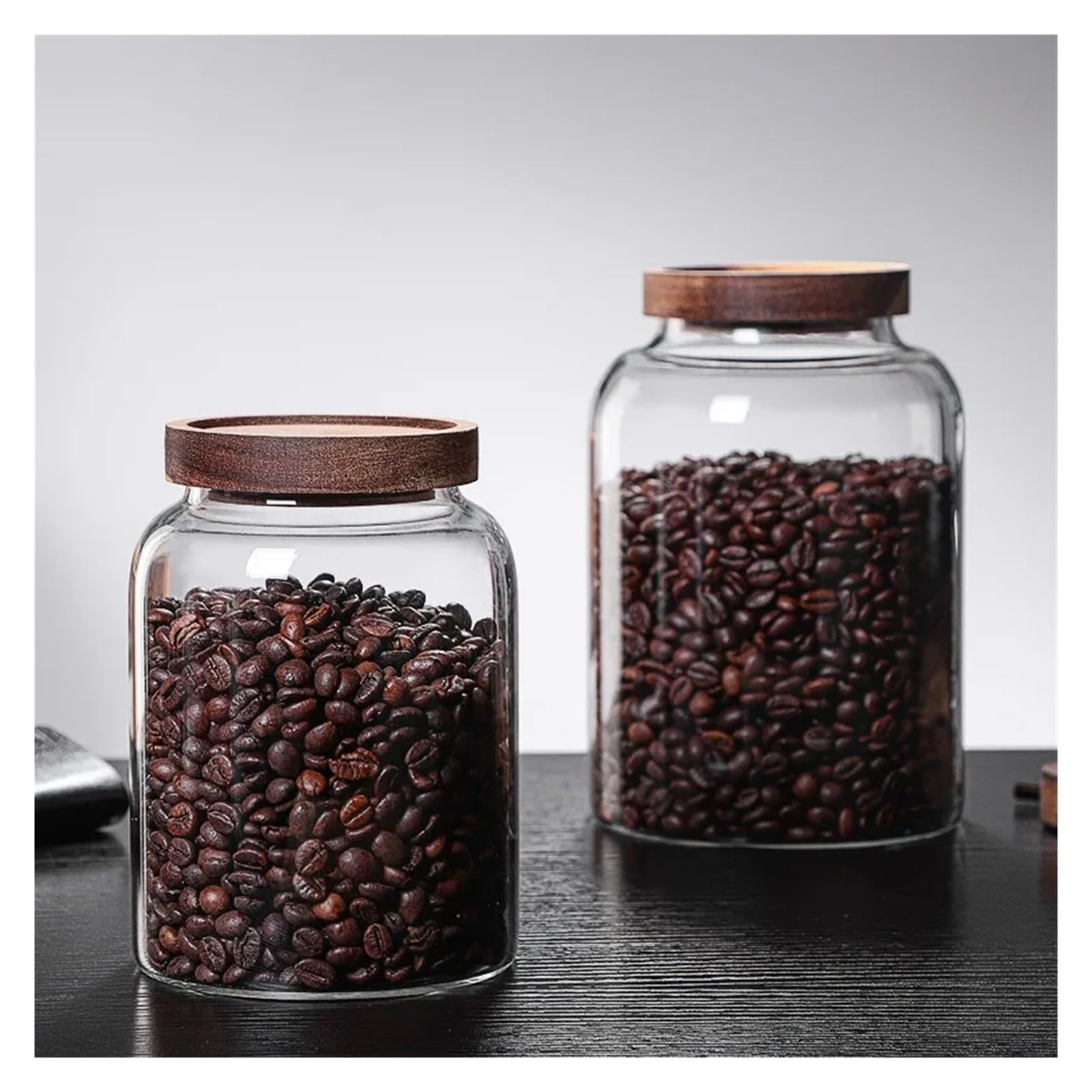 Generisch Kompatibel mit Kaffeebohnen, vakuumversiegelter Tank, transparentes Glas, Vorratsgläser for Lebensmittel, feuchtigkeitsbeständiger, luftdichter Behälter for den Haushalt