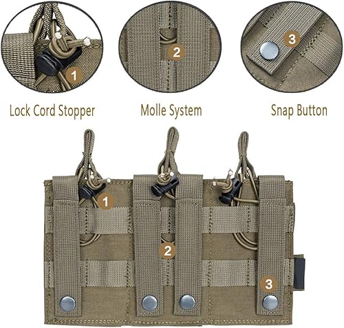 Miniatura 106 de EXCELLENT ELITE SPANKER Funda para rifle elástico Mag M4 M14 M16 AK AR para rifle elástico M4 M14 M16 AK AR para bolsa de pistola Mag Doble-Negro