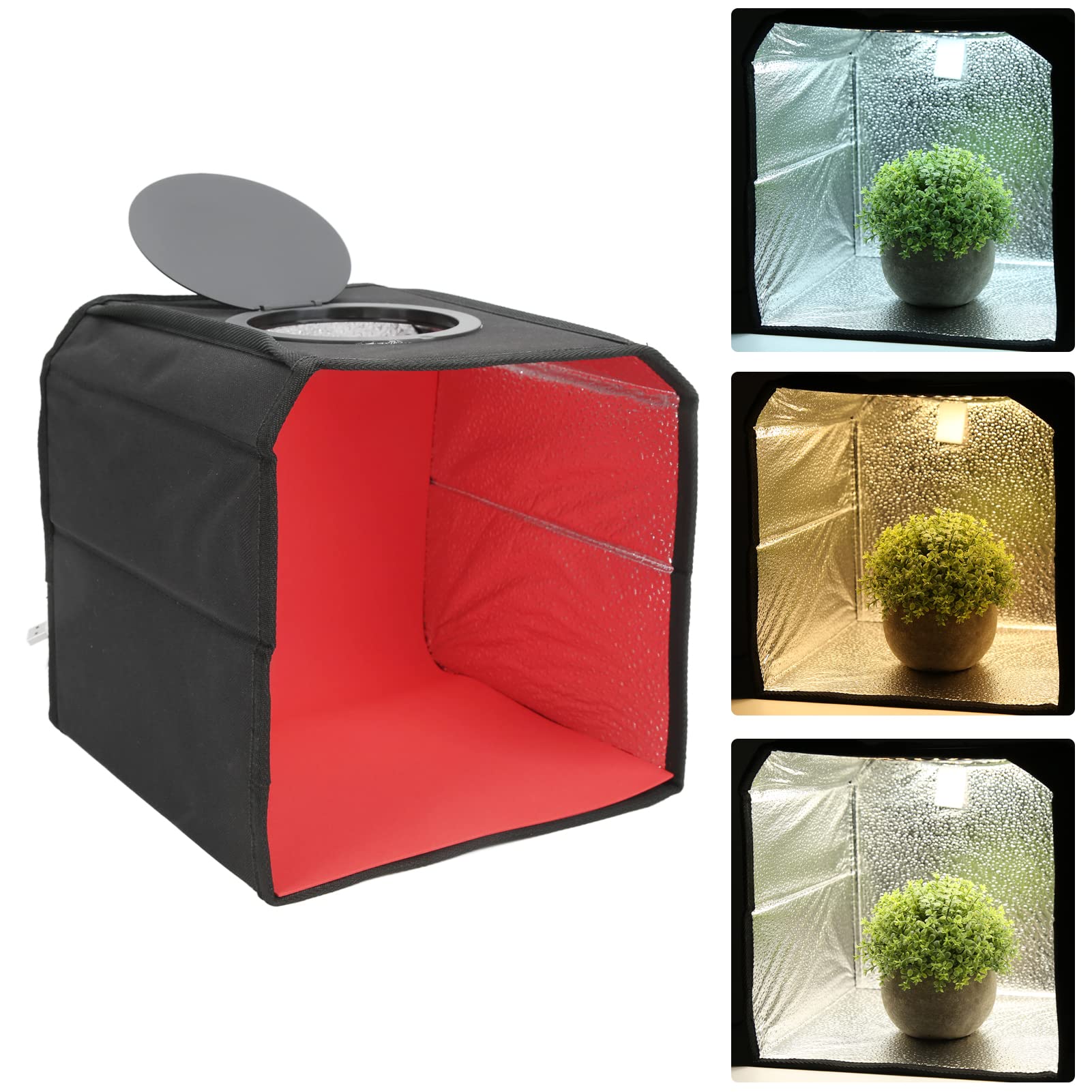 Caja de Luz de Estudio Fotográfico Portátil, USB Mini Studio Photo Studio Tienda de Tiro, Caja de Luz de Estudio de Mesa Plegable Y Portátil con 6 Piezas de Fondo, para Joyas Y Artículos(Los 25CM)