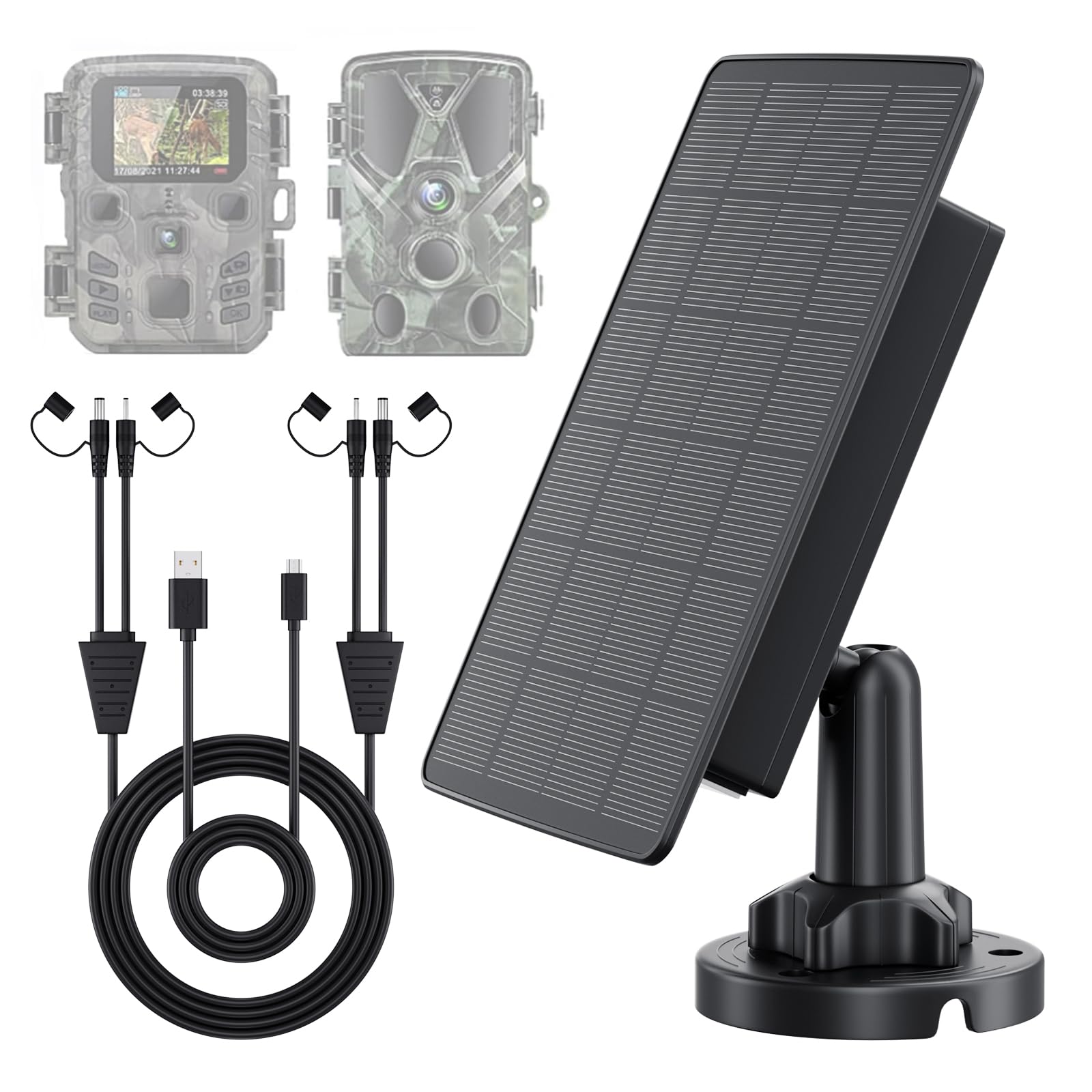 Amazon.com : Solar Panel for Trail Cameras, 5000mAh Solar Battery
