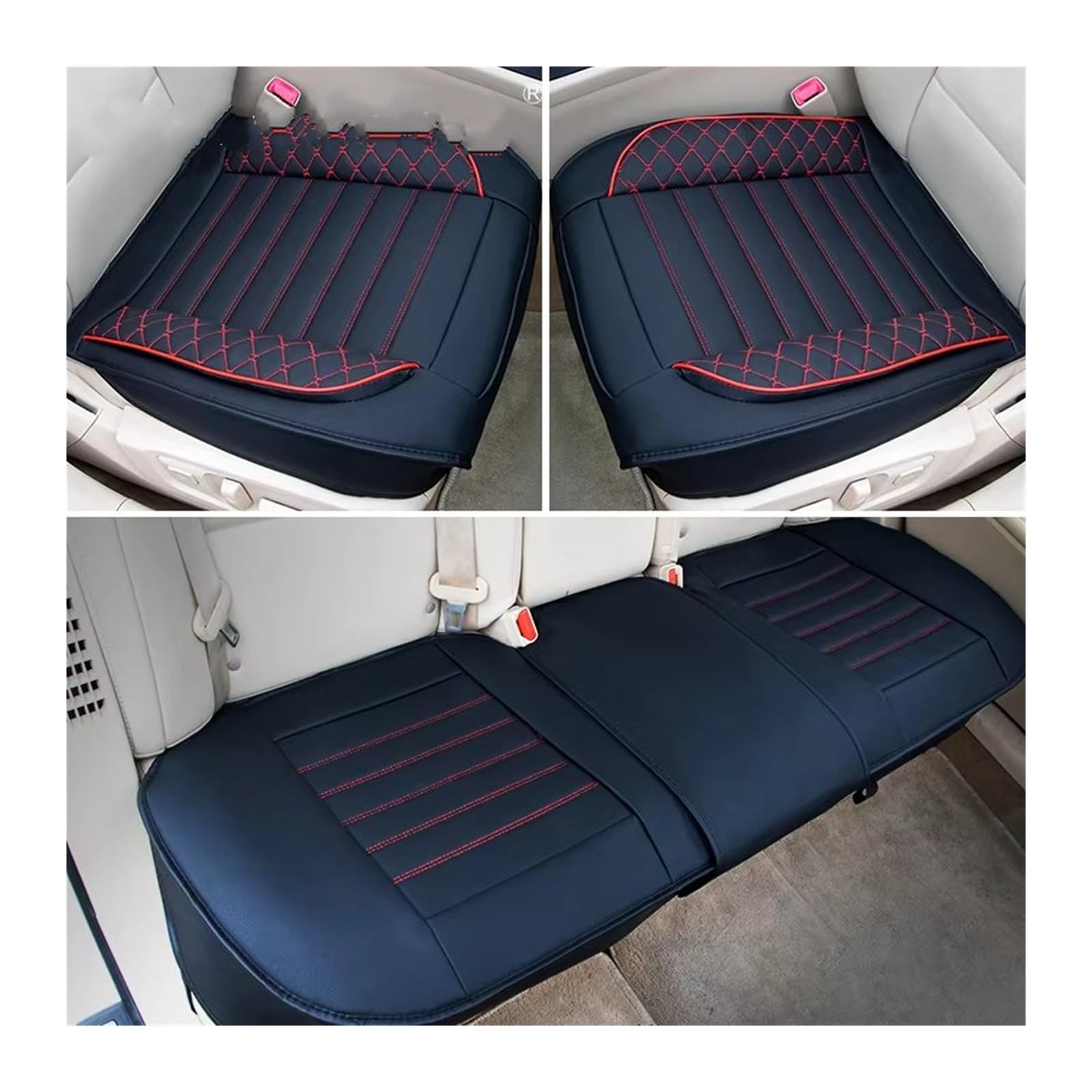Funda Asiento Coche Completamente Rodeada, Cojín Protector Automático PU, Alfombrilla Protectora para Silla Antiarañazos Juego Fundas Asientos