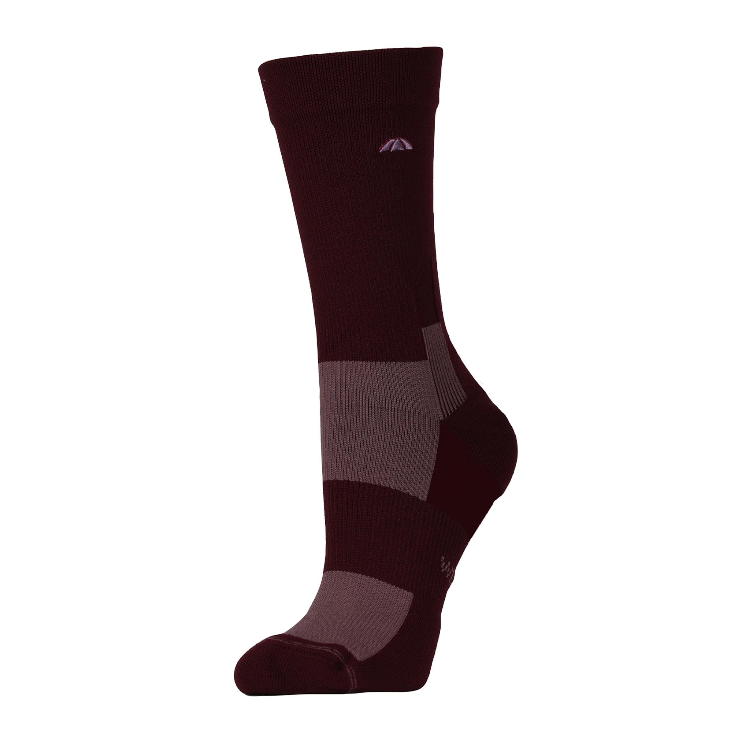 WeatherBeeta Performance Crew Riding Sock, Mulberry/Mauve Wine, Adults Medium