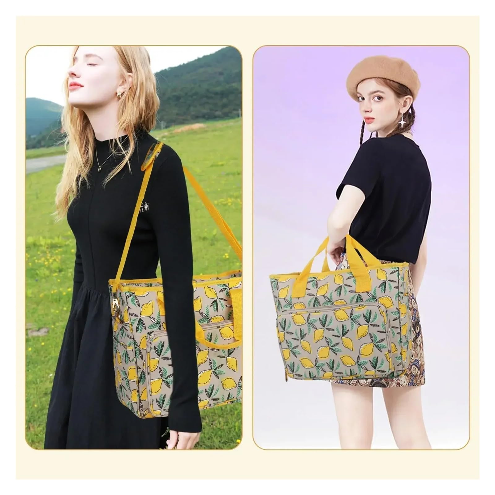Bolsa de tejer, bolsa crochet y organizador bolsas, portátil for almacenar hilo for principiantes, amantes del, for viajar para Agujas, Hilo(Style 5)