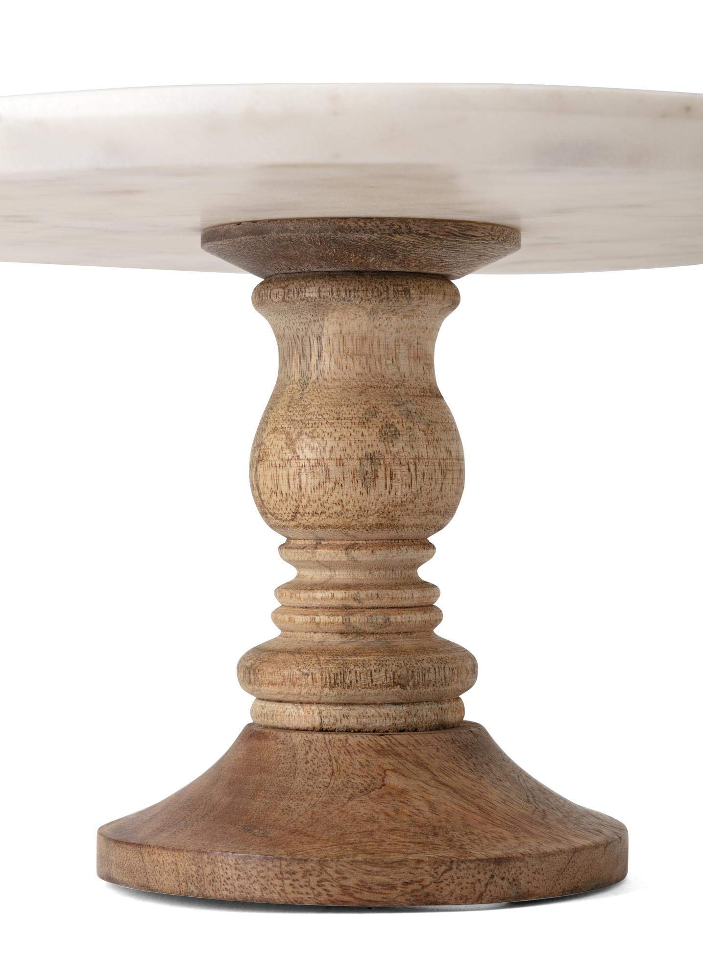 Buy IMAX Lissa Marble Cake Stand in White Handcrafted Cake Pedestal