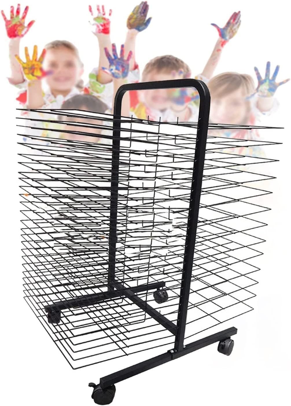 JYHHGDS Double Sided Drying Shelf, Space- Saving Drying Shelves, Classroom Art Drying Racks, Ideal for Schools and Home