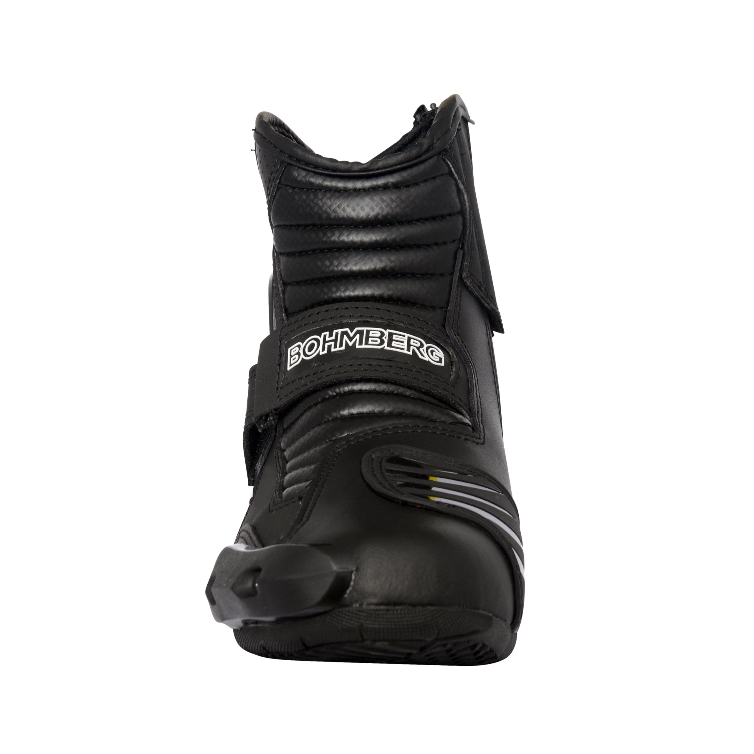 Bohmberg Botas de moto para hombre AUDAX, botas moteras, botas deportivas para moto fabricadas en piel, hidrófugas con protectores reforzados protectores