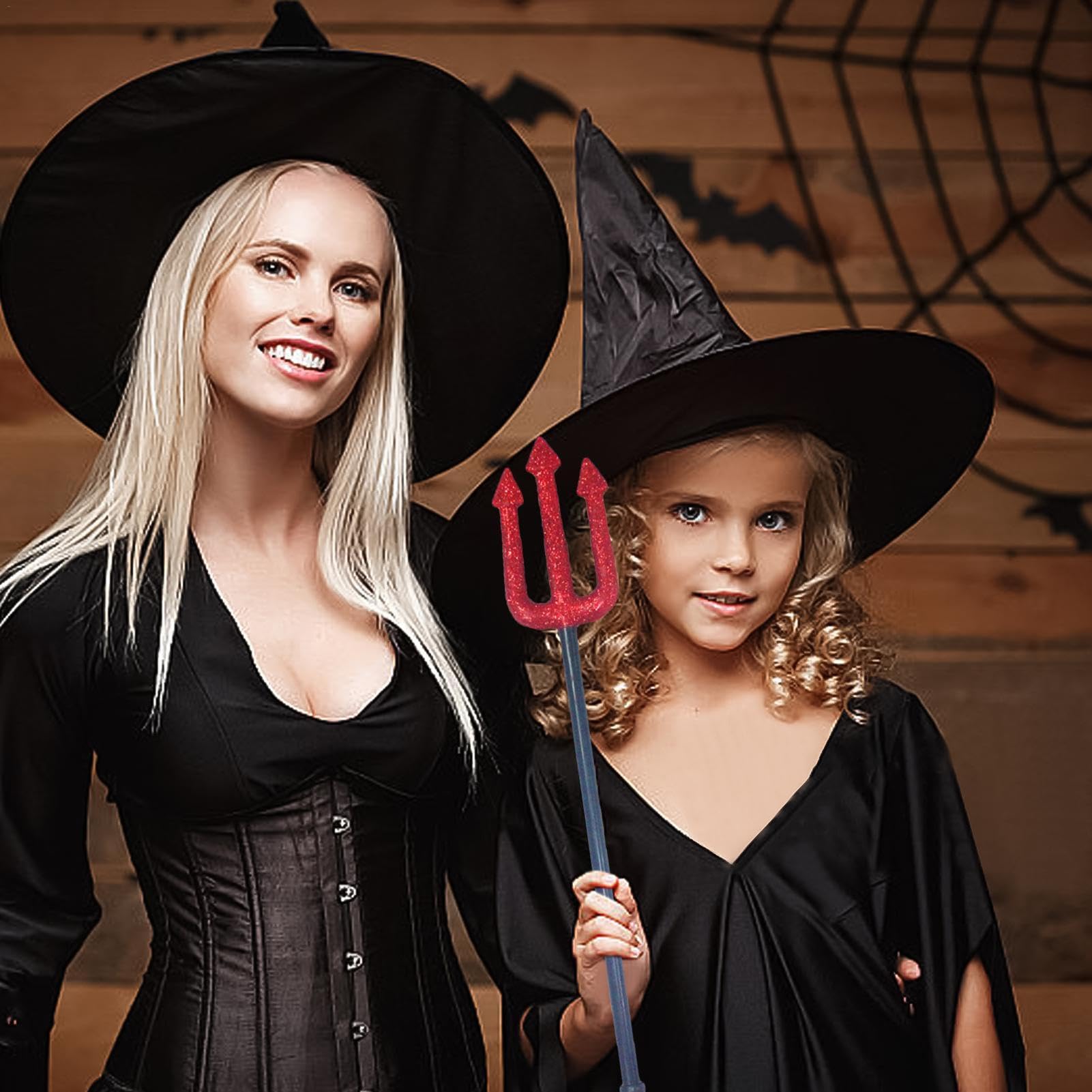 Salyeeluly Accessoires De Costume Du Diable, Fourche Du Diable - Décor De Fourche à Pitch Du Diable Rouge - Accessoires De Photographie D'halloween