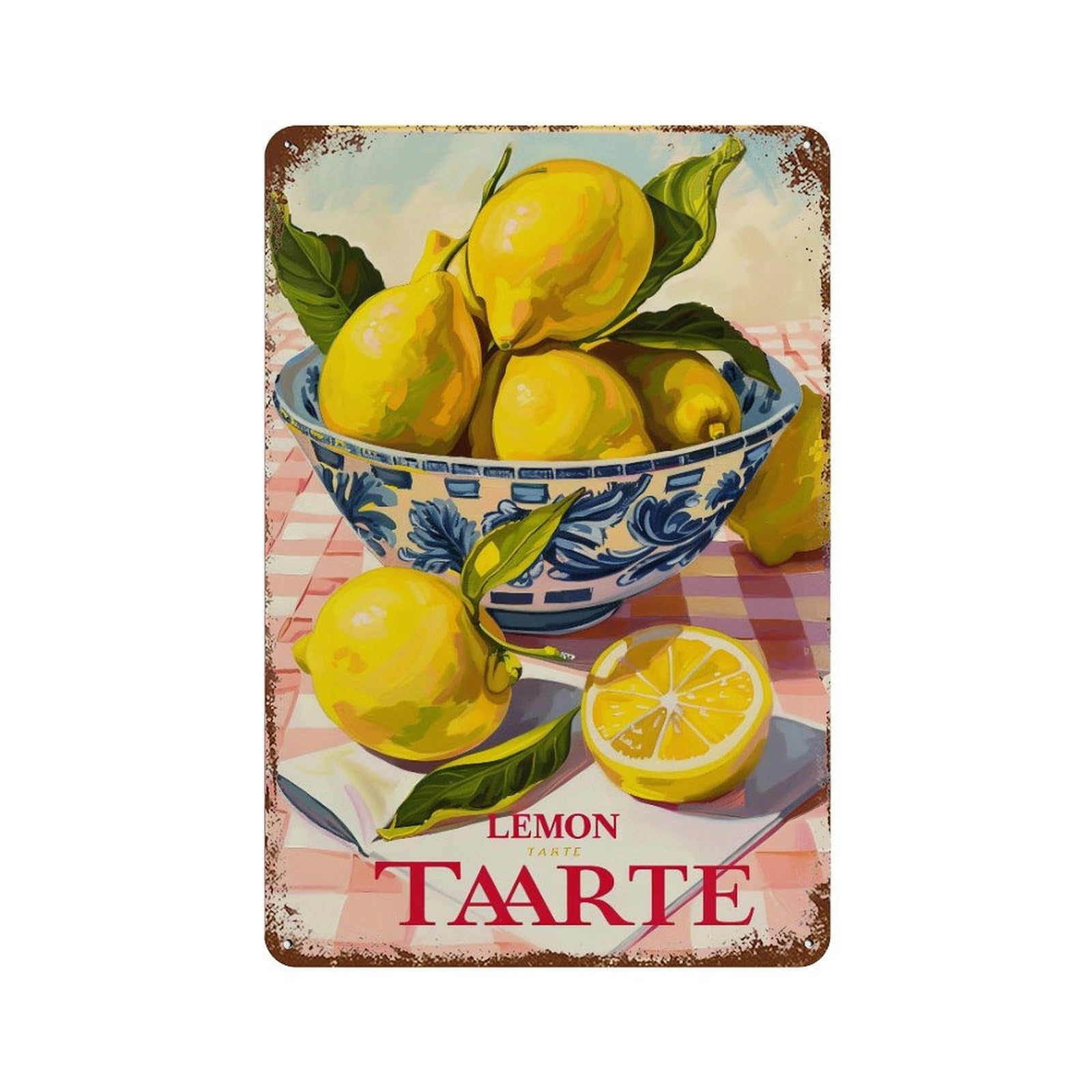 HDURYEYRYY Lemon 01 Wall Retro Iron Vintage Art Metal Tin Sign Poster Modern Home Cofffee Club Art Bar Shop Decor 30x20cm