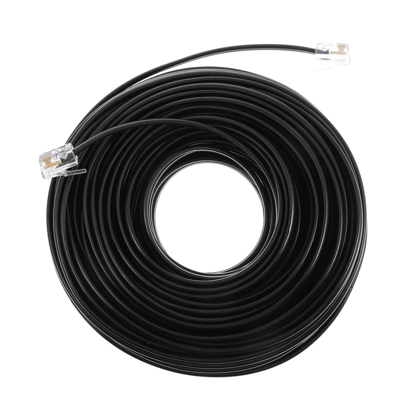 Cable telefónico RJ11 de cobre premium con protección de conector y 20 metros 8