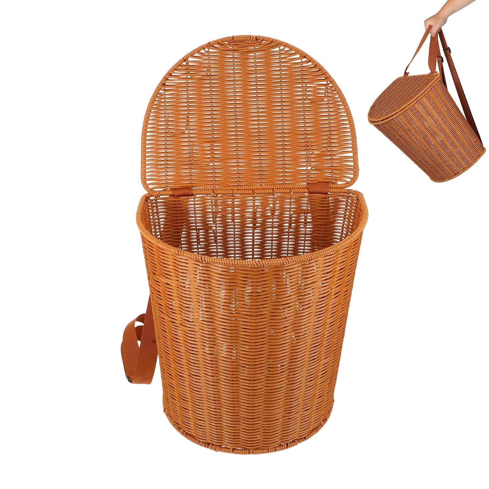 Bolsa de Picnic Con Correas De Hombro Para Almacenar | Gran Cesta de Playa Mochila para Exteriores Para Exteriores Acampada Pesca Playa Viaje Hogar Cocina Casa De Campo Mujeres