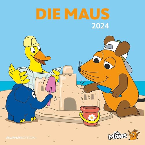 Die Maus 2024 - Brochure Calendar 30 x 30 cm (30 x 60 cm Open) - Calendar with Space for Notes - Includes Poster - Wall Planner - Picture Calendar - Wall Calendar