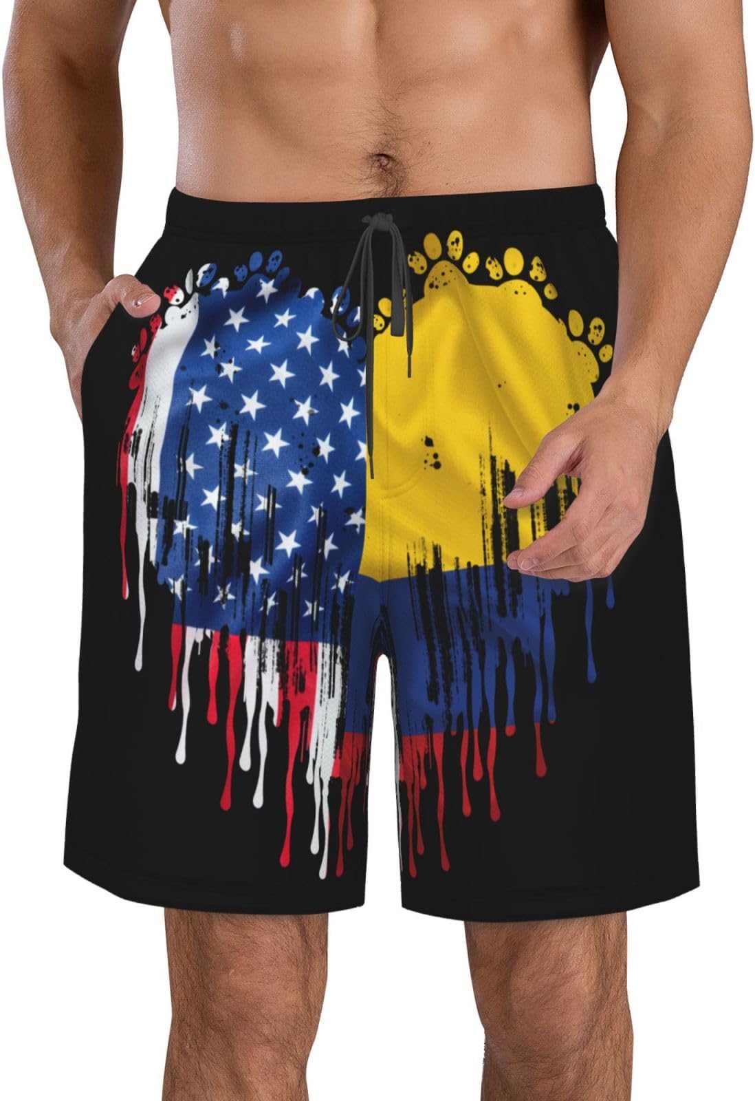 Men's Swim Trunks Beach Short with Mesh Lining and Pockets Breathable Classic Athletic Cargo Shorts Gift