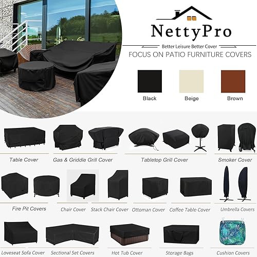 Miniatura 7 de NettyPro Bolsas de almacenamiento para cojines de patio, paquete de 2 bolsas extra grandes resistentes al agua para cojines de exterior, bolsa de