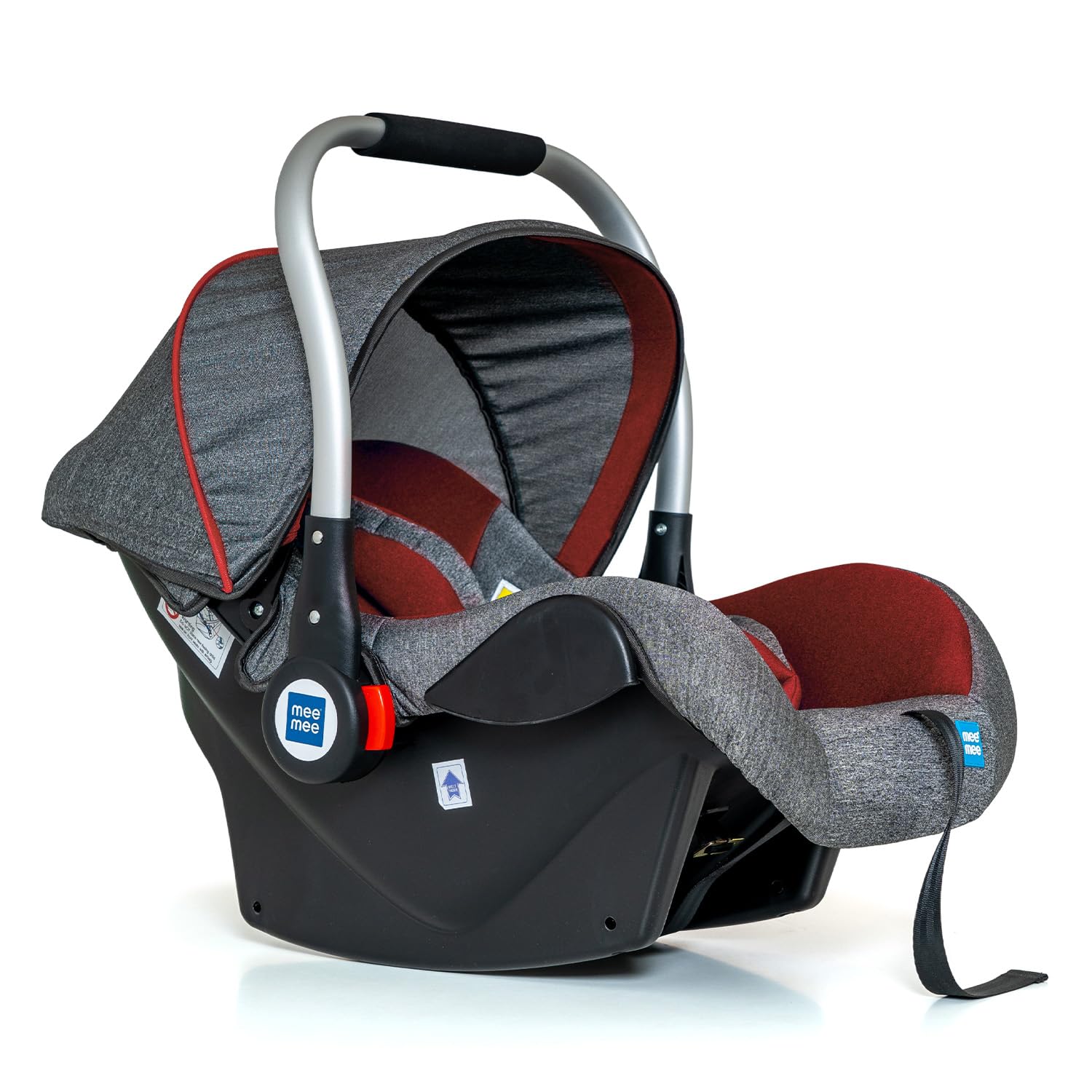 Mee Mee Baby Carry Cot Cum Car Seat, 4 in 1 Multi Purpose | Rocker for Infant Babies of 0 to 15 Months (Red)-image-32