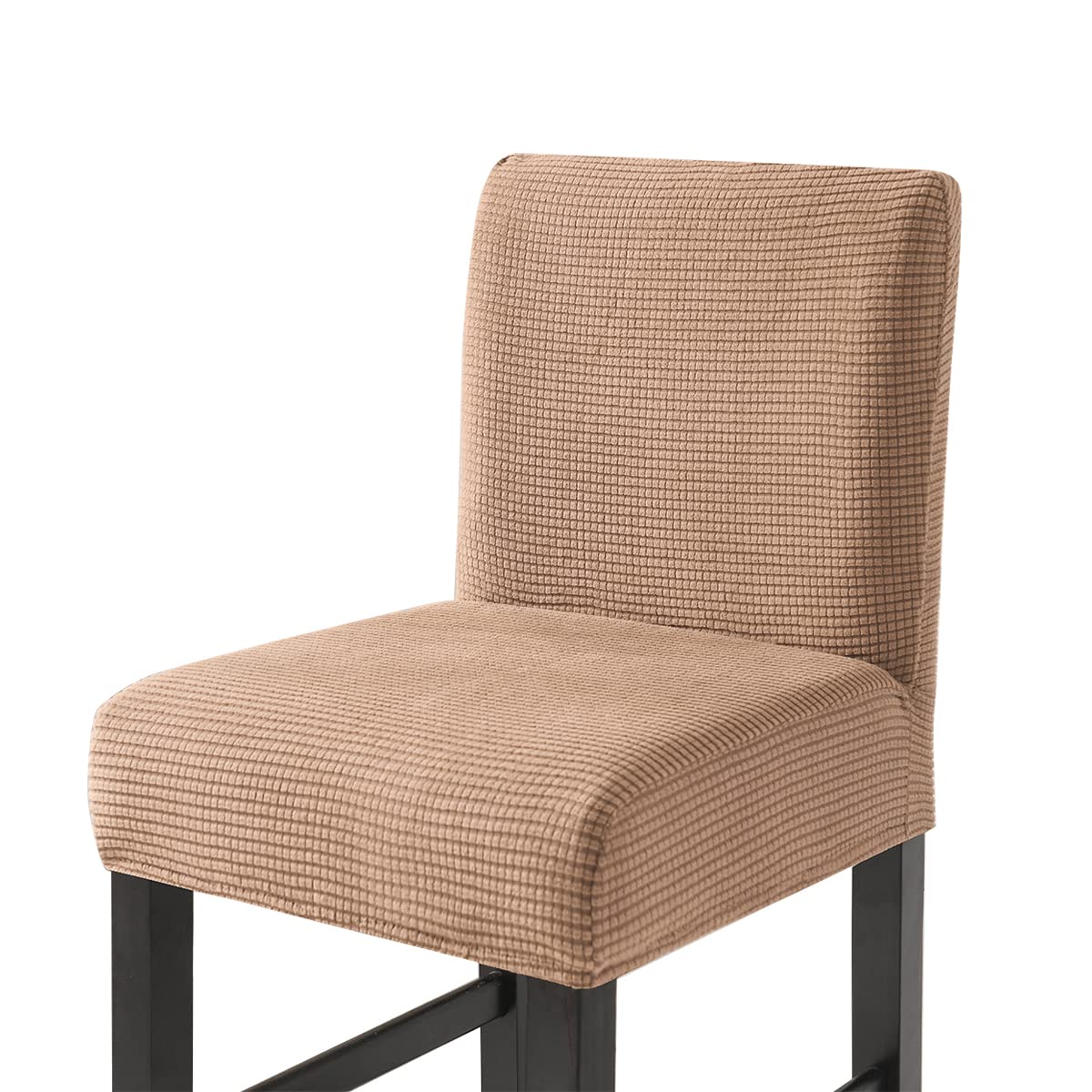 Lot de 2 housses de chaise extensibles dossier bas salon cuisine bistrot