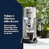 De'Longhi Dedica Style EC685.M, Machine à Expresso avec Buse à Mousse de Lait Professionnelle, Seulement 15 cm de Large, Réservoir de 1 L, Boîtier en Métal, Compatible avec les Dosettes E.S.E, Métal - 7