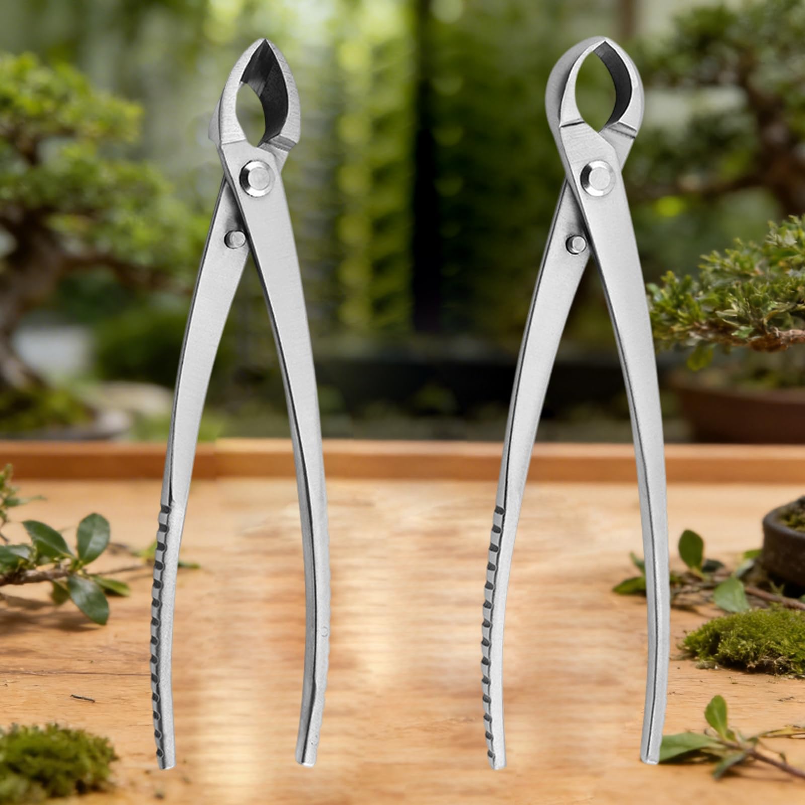 Generisch Haltbarkeit Stahl Bonsai Schneider 2-teiliges Set Knopfschneider Ideal für Gartenbau Enthusiasten Rostbeständige Stahl Bonsai Schere