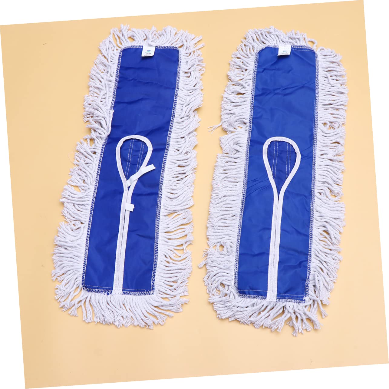 Panno Ricambio per Mop Blu 2 Pezzi in Filo di Cotone per Pulizia | Assorbimento Acqua, Raccoglie Residui Grandi, per Parete e Angoli, Accessori per Scopa Mop