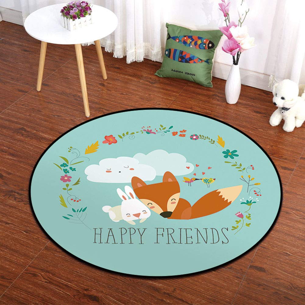 Tapis de zone ronde pour créer un coin de jeu douillet dans le salon