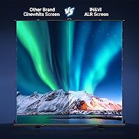 Vista 3 de IN&VI Tab-Tension Portable ALR Manual Pull Up Projector Screen,Outdoor Projector Screen 100in 178°Viewing Angle Portable Movie Screen 3D/4K HD 16: 9