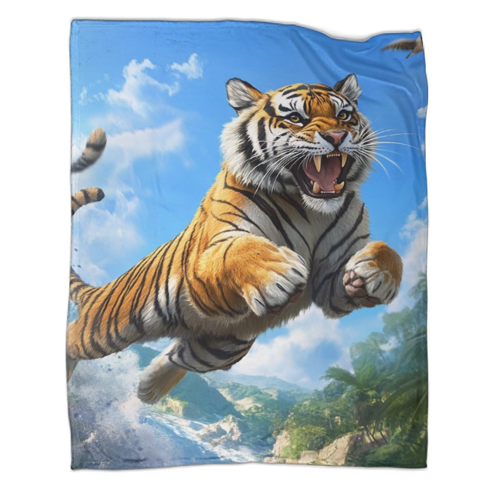 Plaid tigre luxueuse couverture super douce de haute qualité pour lit adulte