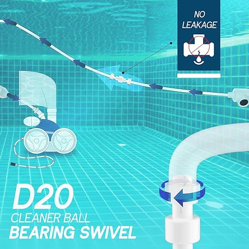 Miniatura 6 de Southeastern Accesorio 2 unidades de manguera de piscina de rodamiento giratorio de repuesto para 180 280 380 limpiadores de piscina D20 D-20
