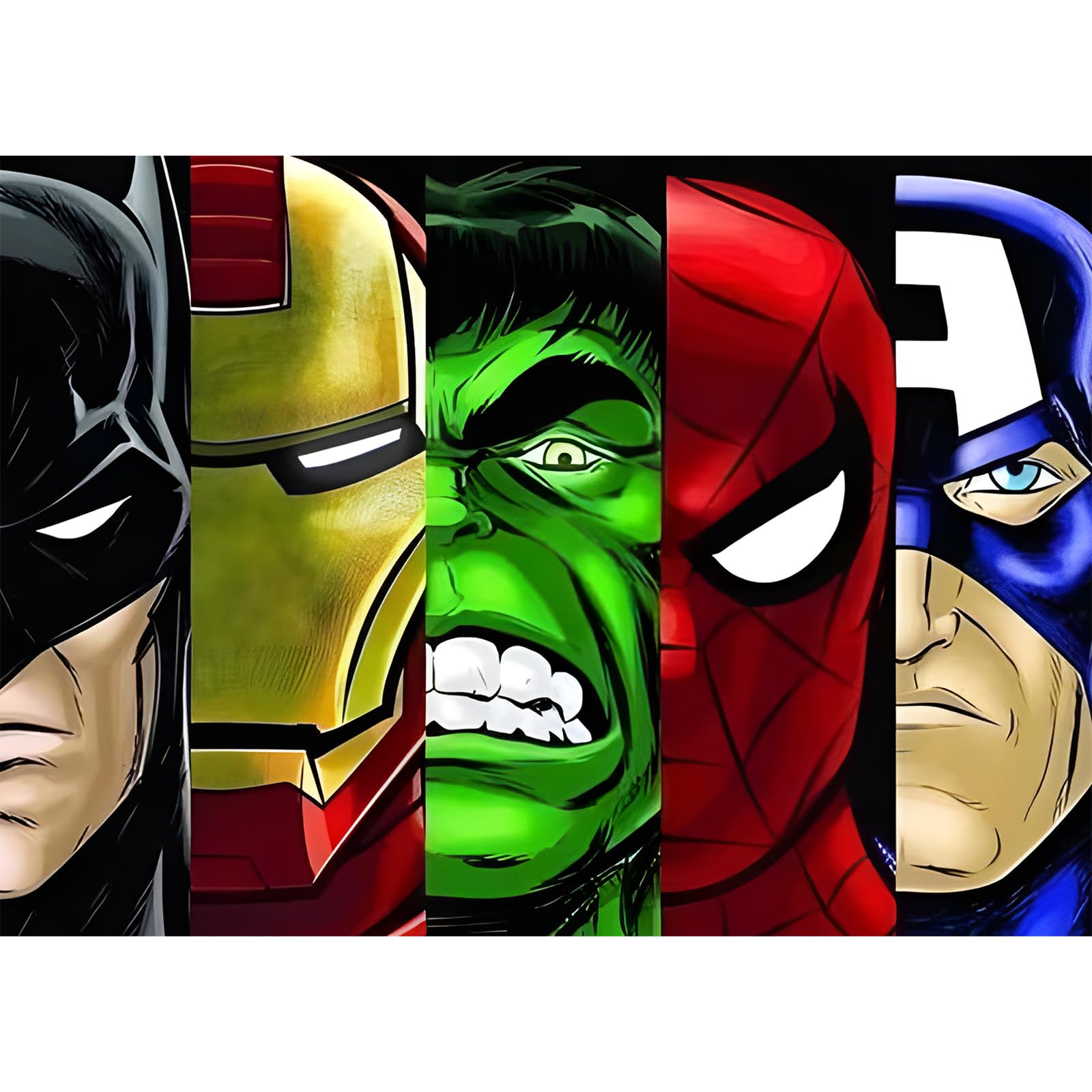 EOBROMD Marvel Diamond Painting, 5D Diamond Painting Kits for Adults Kids, Full Round Drill Diamond Art Kits, Hero Diamond Painting Art Crystal Rhinestone Art Craft for Home Wall Decor Gifts 30x40cm