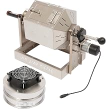 Coffee Roaster for Home Use 3.8L/3.45QT Stainless Steel Roaster with 6 & 40 Mesh Sieves Cooler Speed Controller Thermometer Drum Type Nuts Baker for Nuts Coffee Bean Silver