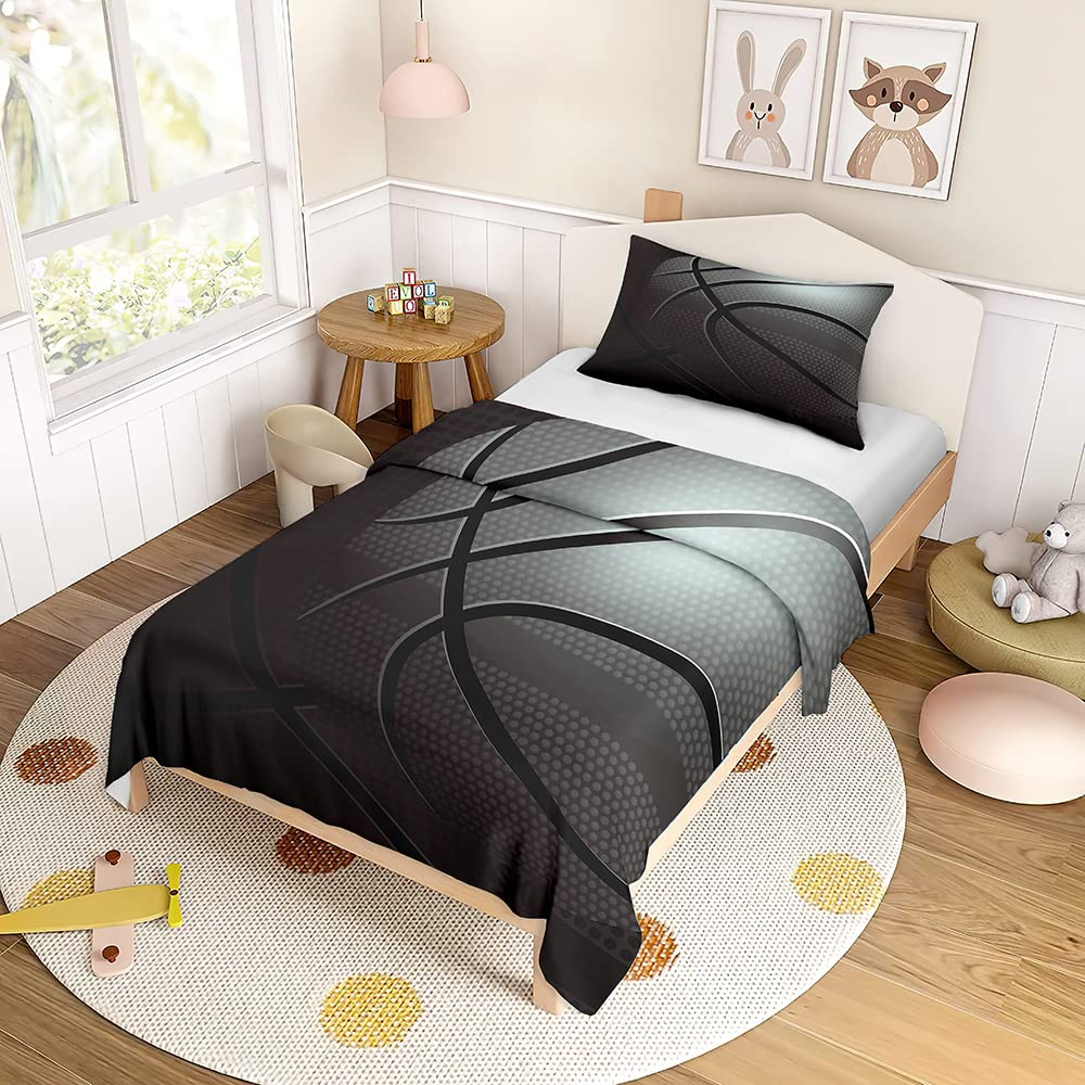 Parure De Lit Basket Graffiti - Housse De Couette Microfibre + Taies - Motif Sport Urbain
