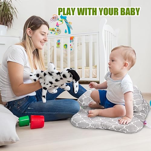 Miniatura 6 de Alfombrilla 2 en 1 para el tiempo boca abajo y almohada de apoyo sentado, almohada de apoyo boca abajo para recién nacidos y bebés mayores, con