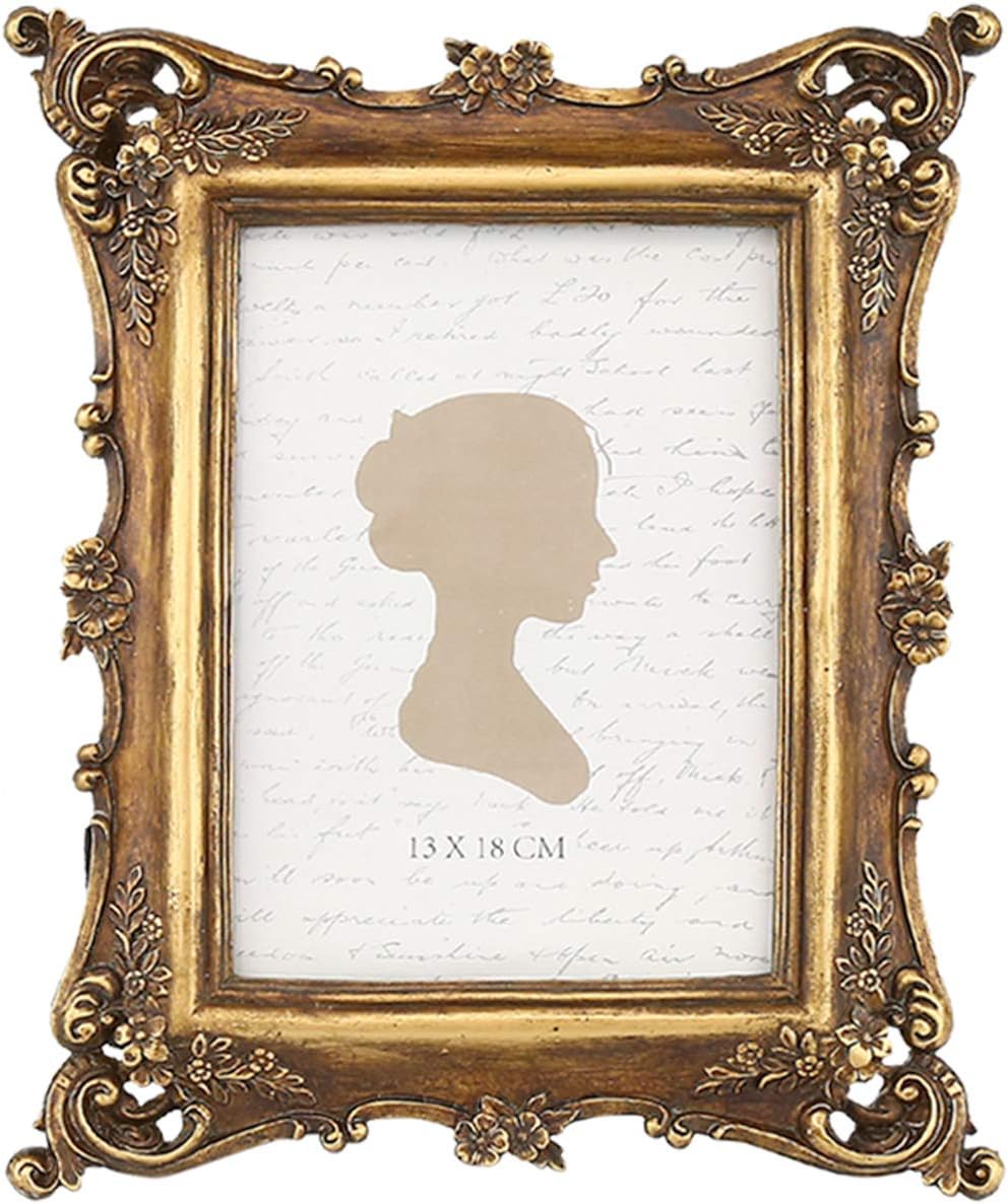 Sunlit Vintage Picture Frame 5x7 Inch, Luxury Antique