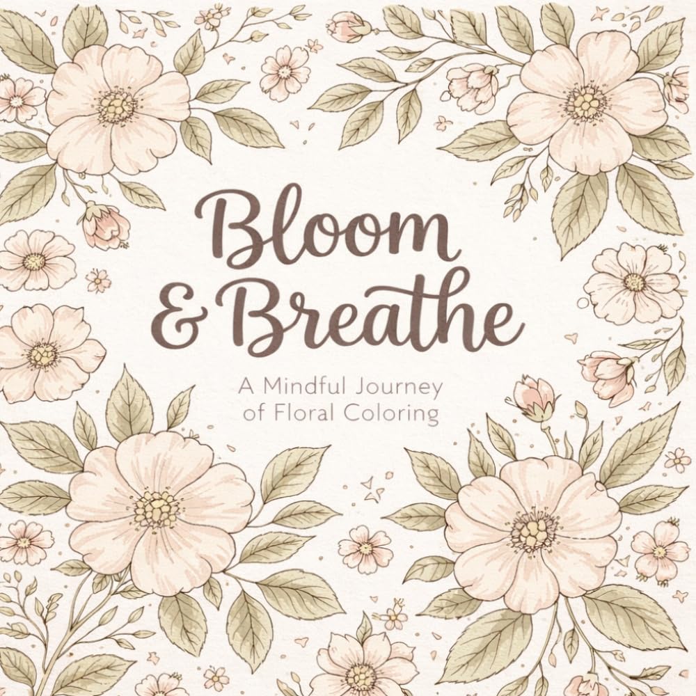 Bloom & Breathe: Bold and Easy Flower Coloring Book for Adults | Simple Floral Designs for Relaxation and Stress Relief: Large Print Floral Designs, ... Mindfulness & Relaxation Coloring Book