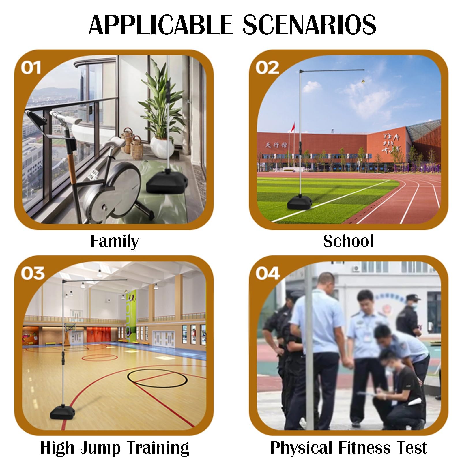 Comprobador De Salto Vertical, Herramienta De Entrenamiento De Salto Vertical Ajustable De 120 A 380 Cm, For Adultos Y Adolescentes, Herramientas De Medición De Salto De Voleibol Y Baloncesto