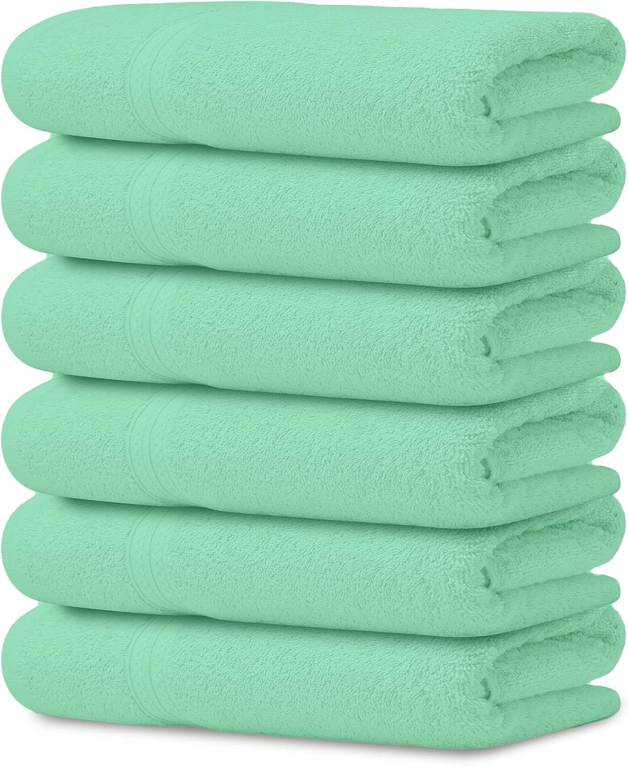 Onyx Linen Bath Towel Teal 22x44, 100% Pure Cotton Bath Towels in Pack of 6, Luxury Teal Bath Towels, Spa & Gym Towels for Bathroom for Daily Use, Bath Towel - 22x44 : Everything Else