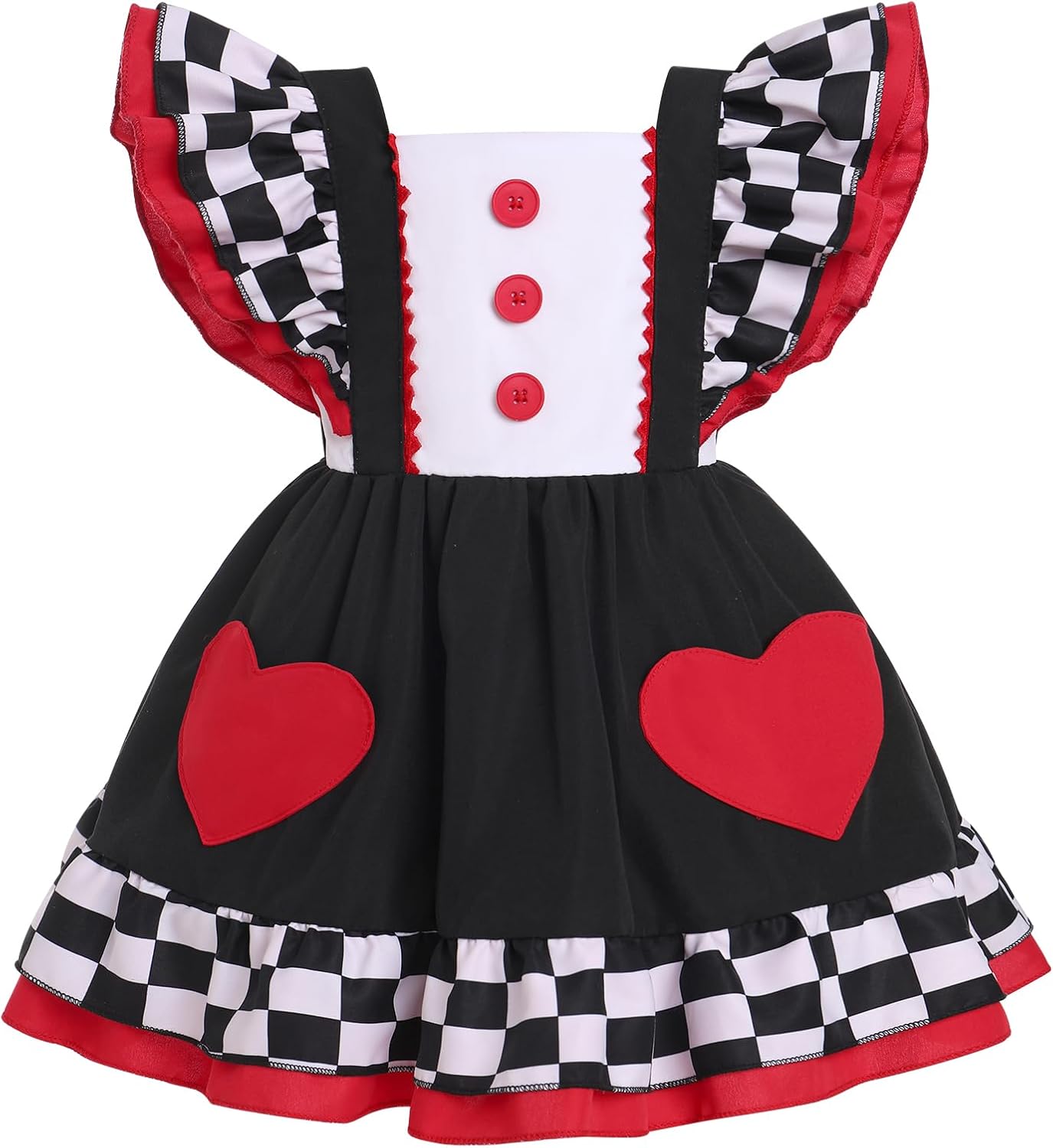 IMEKIS Toddler Kids Halloween Costume Cosplay Ruffle Sleeve Print Princess Dress Girls Birthday Cake Smash Photo Shoot 1-6T