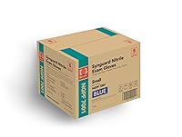 Vista 1 de Basic Medical Blue Nitrile Exam Gloves - Latex-Free & Powder-Free - NGPF 7001(Case of 1,000), Small