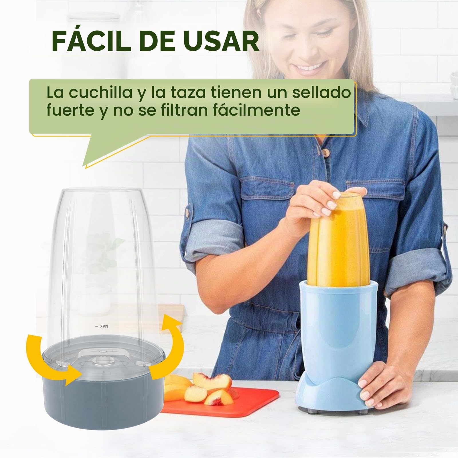 DRELD Repuesto de Cuchilla para Base de Batidora Extractor de Reemplazo de Exprimidor Compatible con Licuadora NUTRIBULLET Serie 600/900