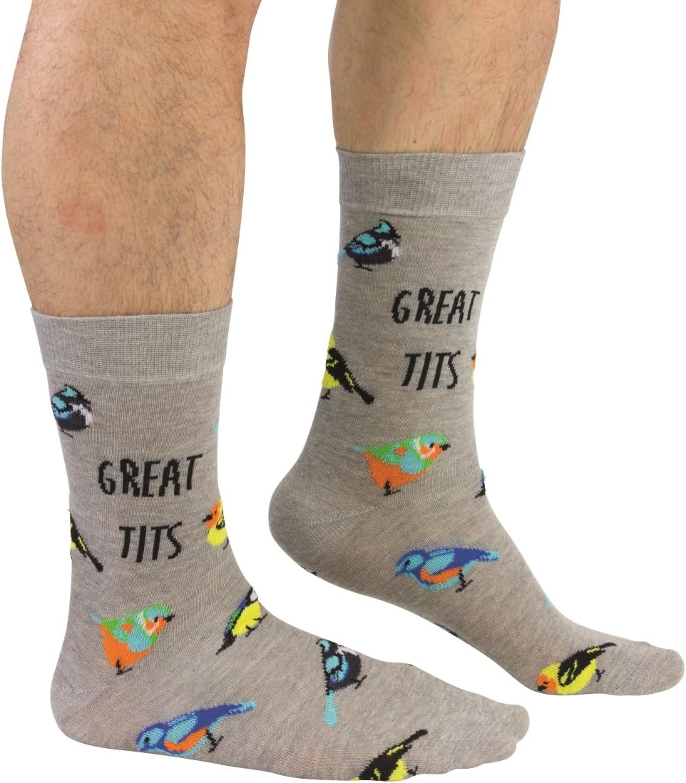 Cockney Spaniel1 Pair of Men's Novelty Crew Socks, Size: UK 6-11 (EUR 39-46), Fun and Quirky Gift for Men