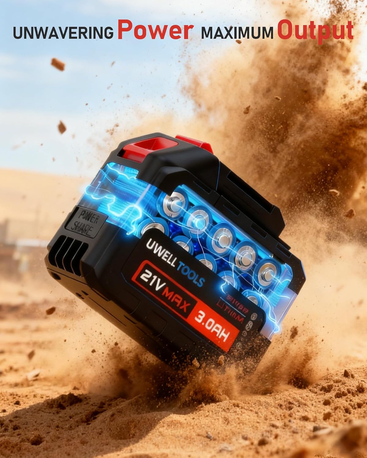 Cordless Leaf Blower - 350000 RPM Handheld Design Leaf Blower with 2 X 3.0AH Batteries & Fast Charger, Lightweight Dust Blowers for Snow, Lawn, Yard, Patio, Deck Cleaning-Black - Image 4