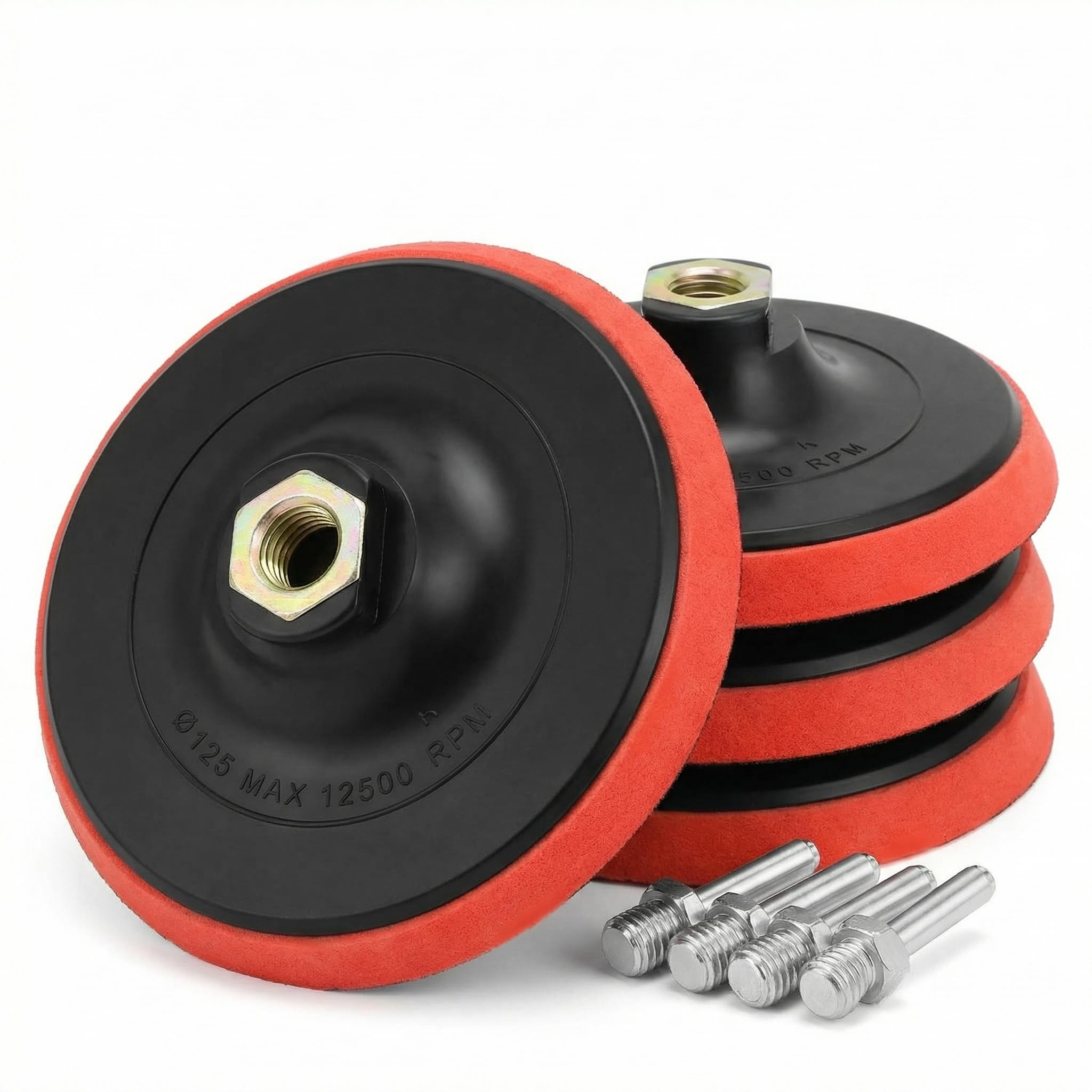QWORK® 4 pezzi M14 125 mm platorello con gancio e anello, inclusa biella M14