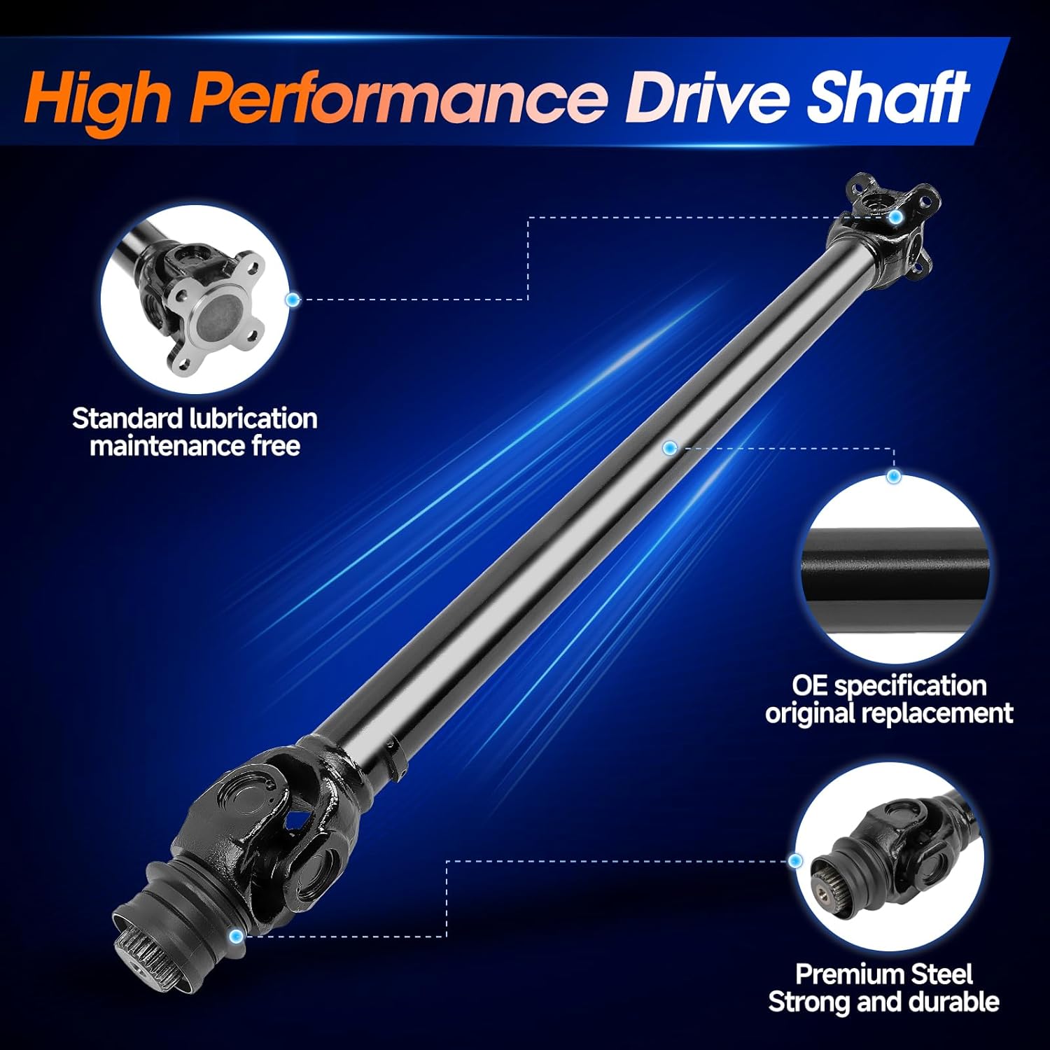 28.58'' Front Drive Shaft Prop Shaft Driveshaft Assembly Fit for 2016 2017 2018 BMW X5 2016 2017 2018 L4 2.0L, [AWD], F15/G05 Series, OE 938-258, 26209425908