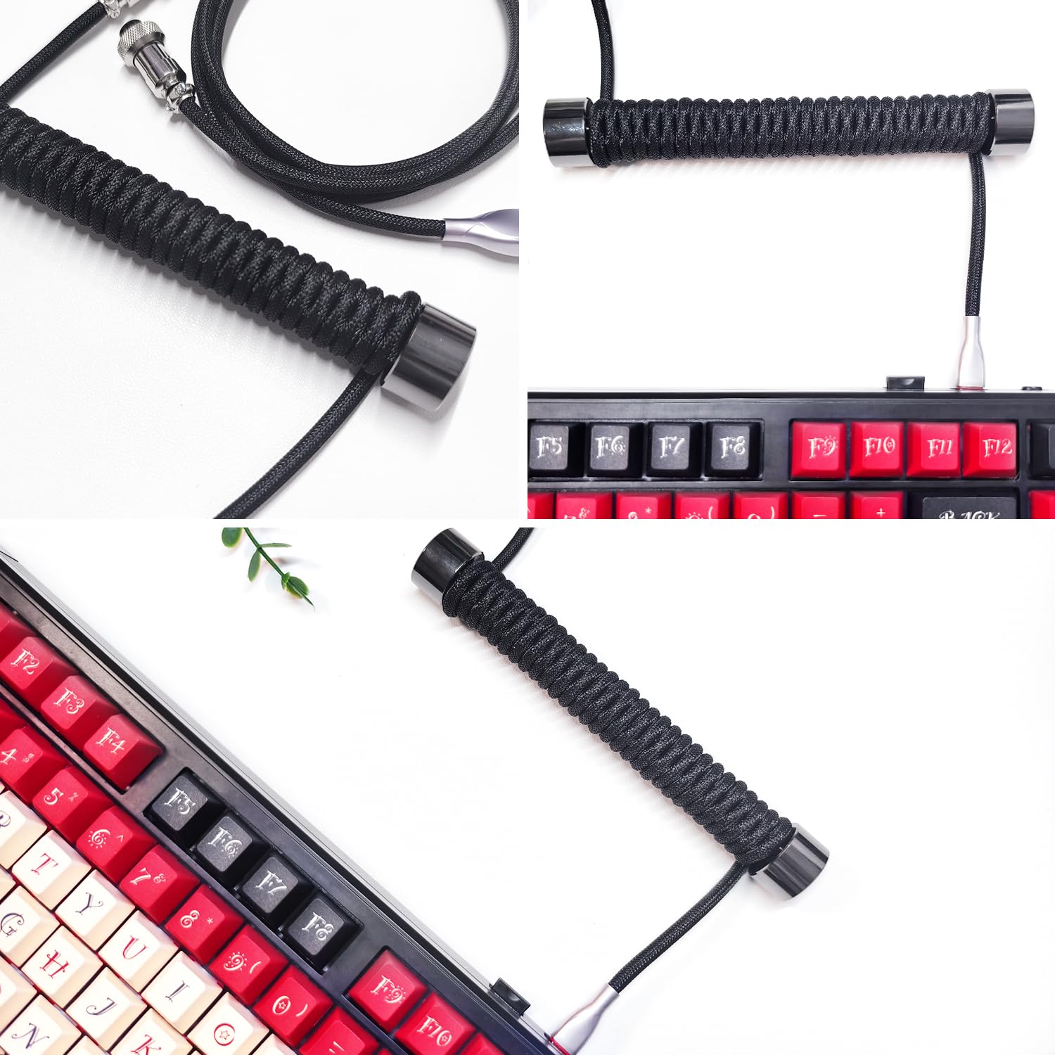 Cable De Teclado USB En Piral Tipo C, Cable De Teclado Mecánico, Aviador De Ordenador De