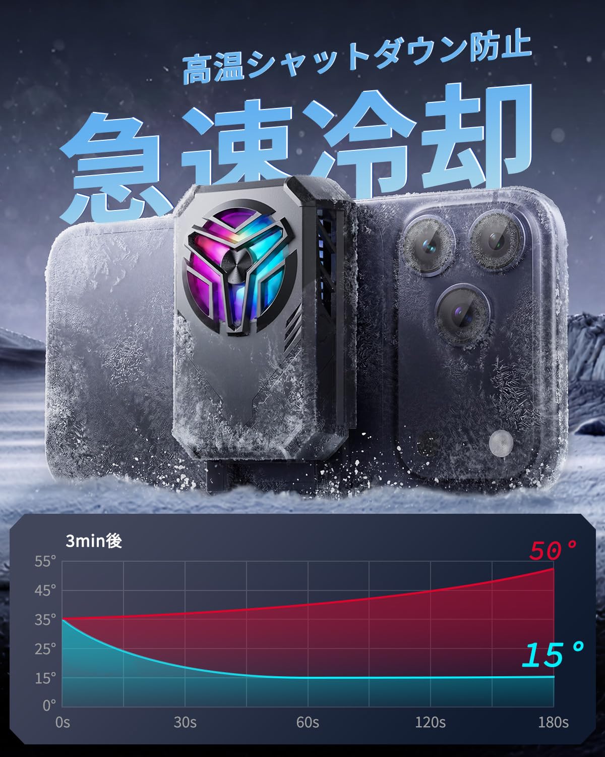 Besecou スマホ冷却ファンサムネイル2