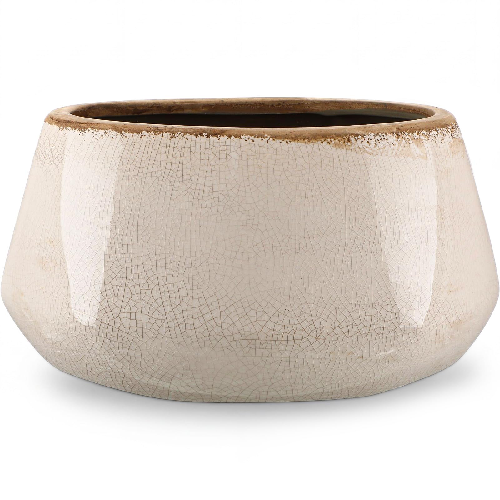 Amazon.com : Ninehaoou 9.8 Inch Large Vintage Ceramic Planter Ice