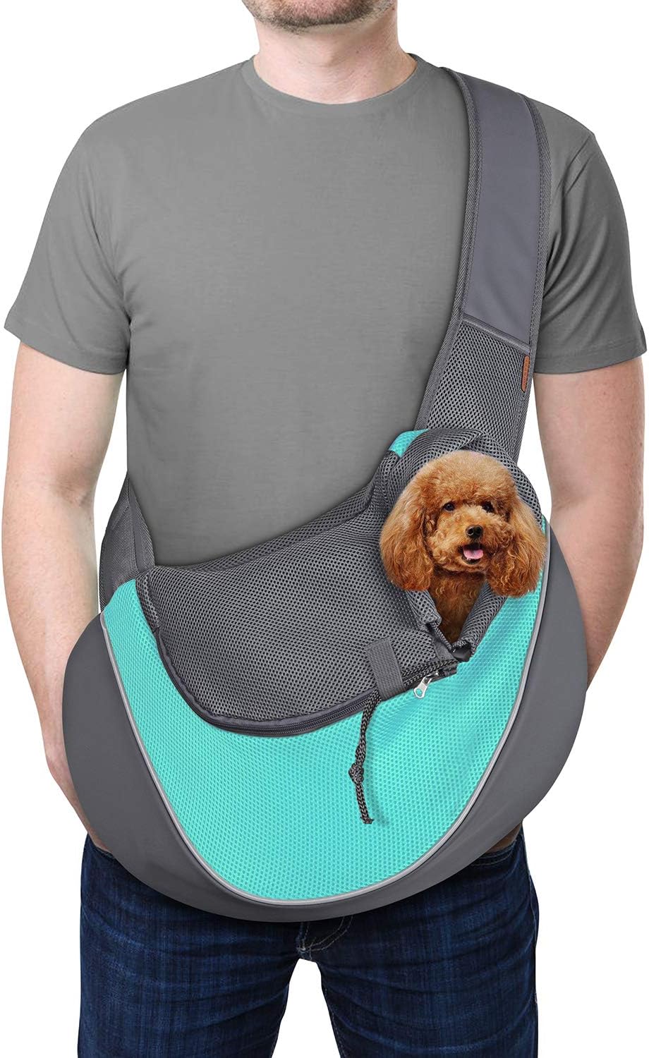 YUDODO Pet Dog Sling Carrier Breathable Mesh Travel Safe Sling Bag Carrier for Dogs