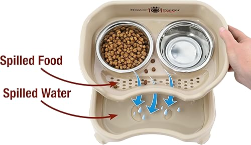 Miniatura 3 de Neater Feeder Express Neater Pet Brands - Cuencos elevados para perros con soporte, cuencos de acero inoxidable elevados para alimentos y agua,