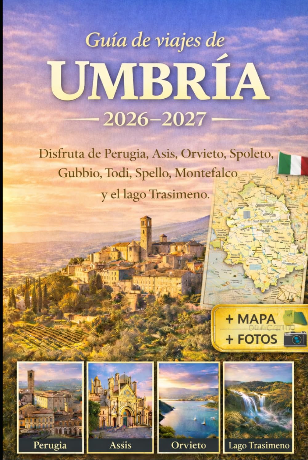 Guía de viajes de Umbría 2026-2027: Disfruta de Perugia, Asís, Orvieto, Spoleto, Gubbio, Todi, Spello, Montefalco y el lago Trasimeno con las ... y consejos imprescindibles de viaje