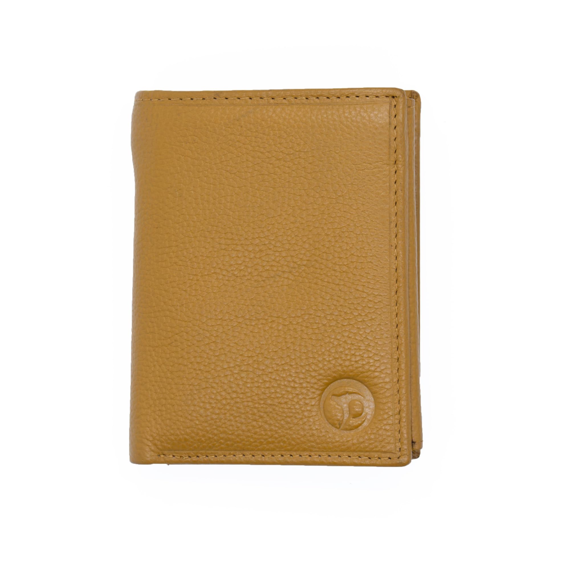 Unisex Genuine Leather Wallet – 12 Card Slots, 2 Note Compartments, Slim & Durable Full-Grain Leather Purse for Men & Women – Daily Use Hand Wallet with Utility Pockets (Yellow)-image-41