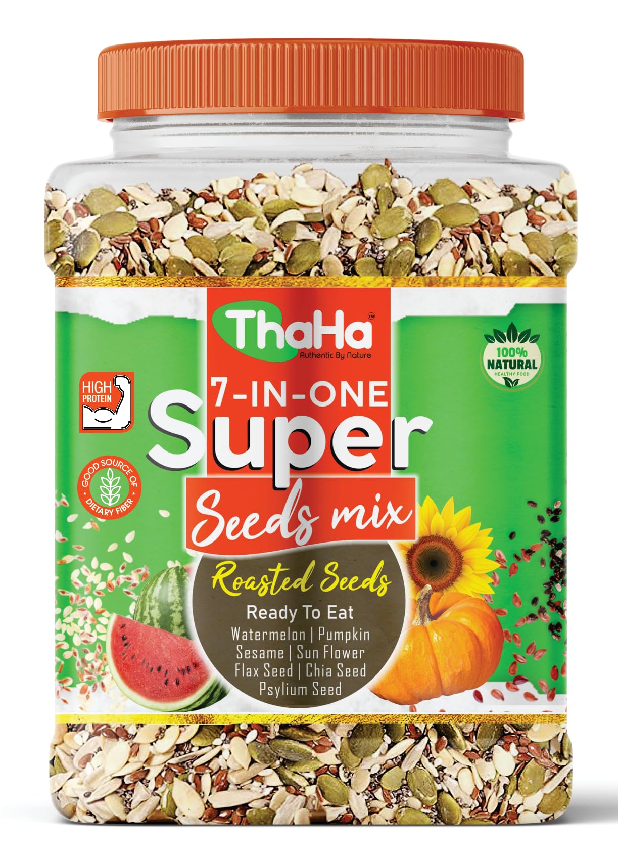 Thaha 7 in 1 Super Seeds Mix 800 GM | Edible Seeds | Slightly