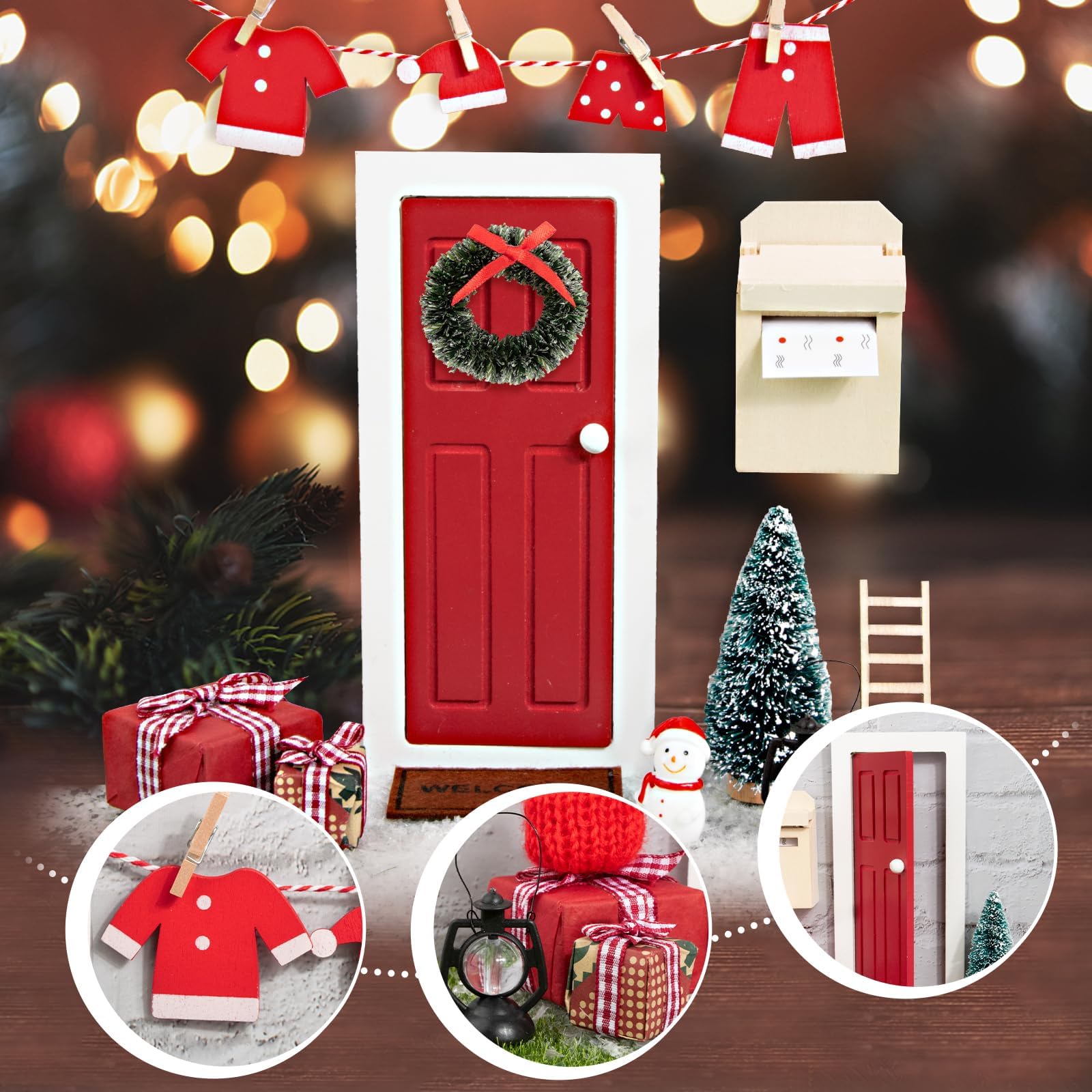 26 PCS PARNEMENTS DE BUREAU NOËL MINI RÉSINE DÉCORS MICRO PAYSAGE